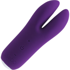 Kitti Rechargeable Silicone Dual Vibe By VeDO - Deep Purple