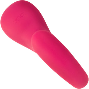 SUKI Plus Rechargeable Silicone Dual Stimulation Vibrator With Clitoral Pulsator By VeDO - Foxy Pink