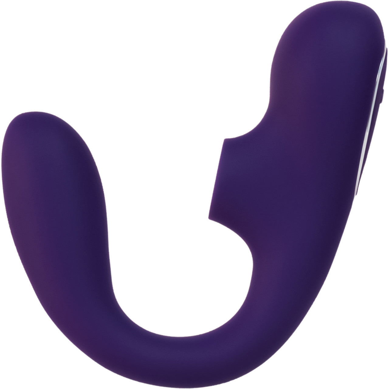 SUKI Plus Rechargeable Silicone Dual Stimulation Vibrator With Clitoral Pulsator By VeDO - Deep Purple