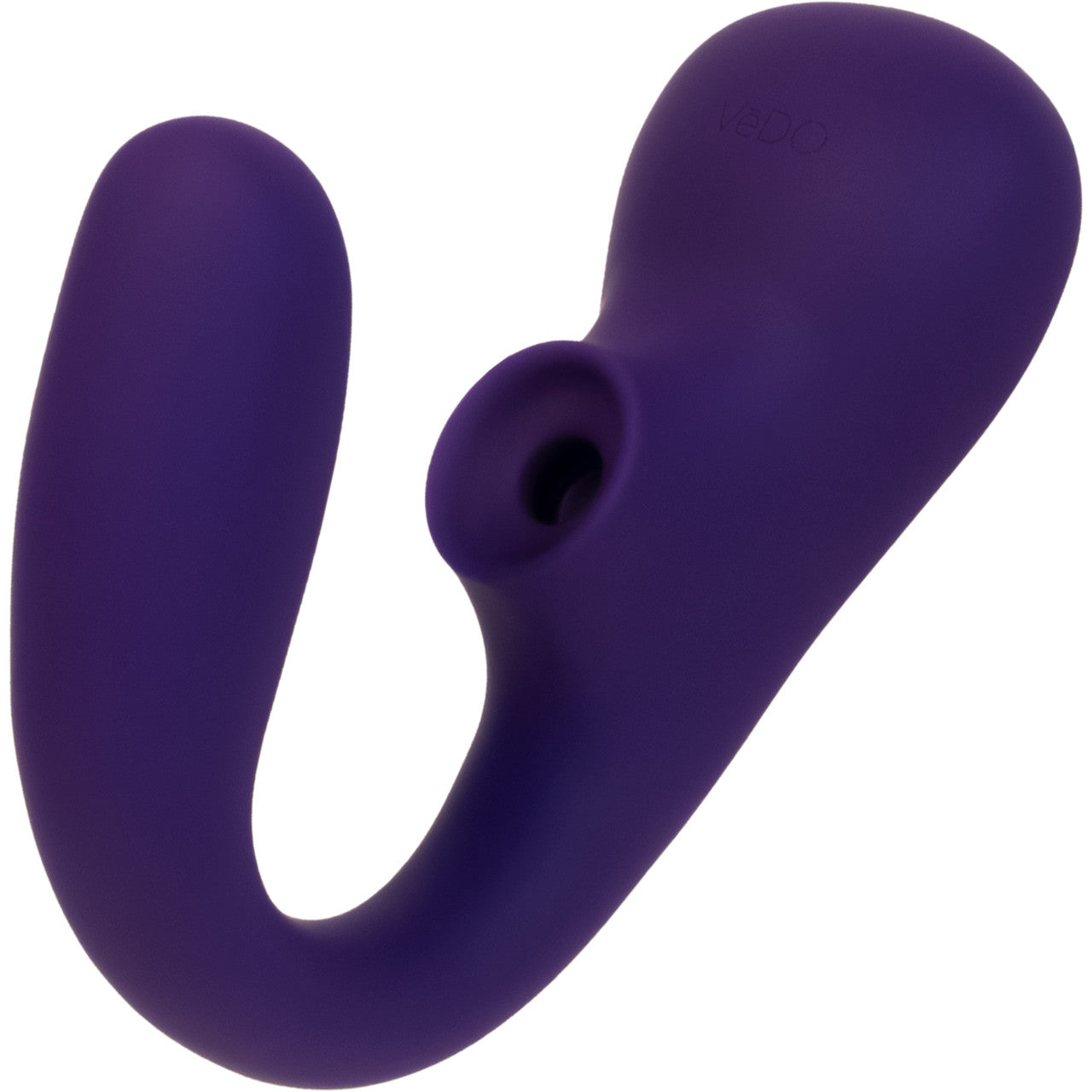 SUKI Plus Rechargeable Silicone Dual Stimulation Vibrator With Clitoral Pulsator By VeDO - Deep Purple