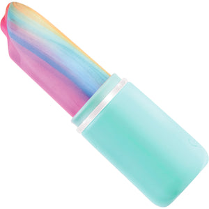 Retro Lipstick Rechargeable Waterproof Silicone Bullet Vibrator By VeDO - Tease Me Turquoise