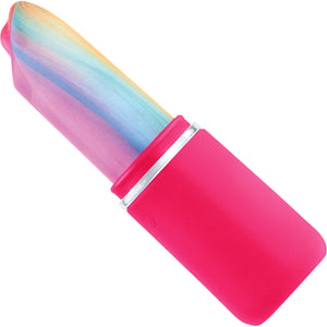 Retro Lipstick Rechargeable Waterproof Silicone Bullet Vibrator By VeDO - Foxy Pink