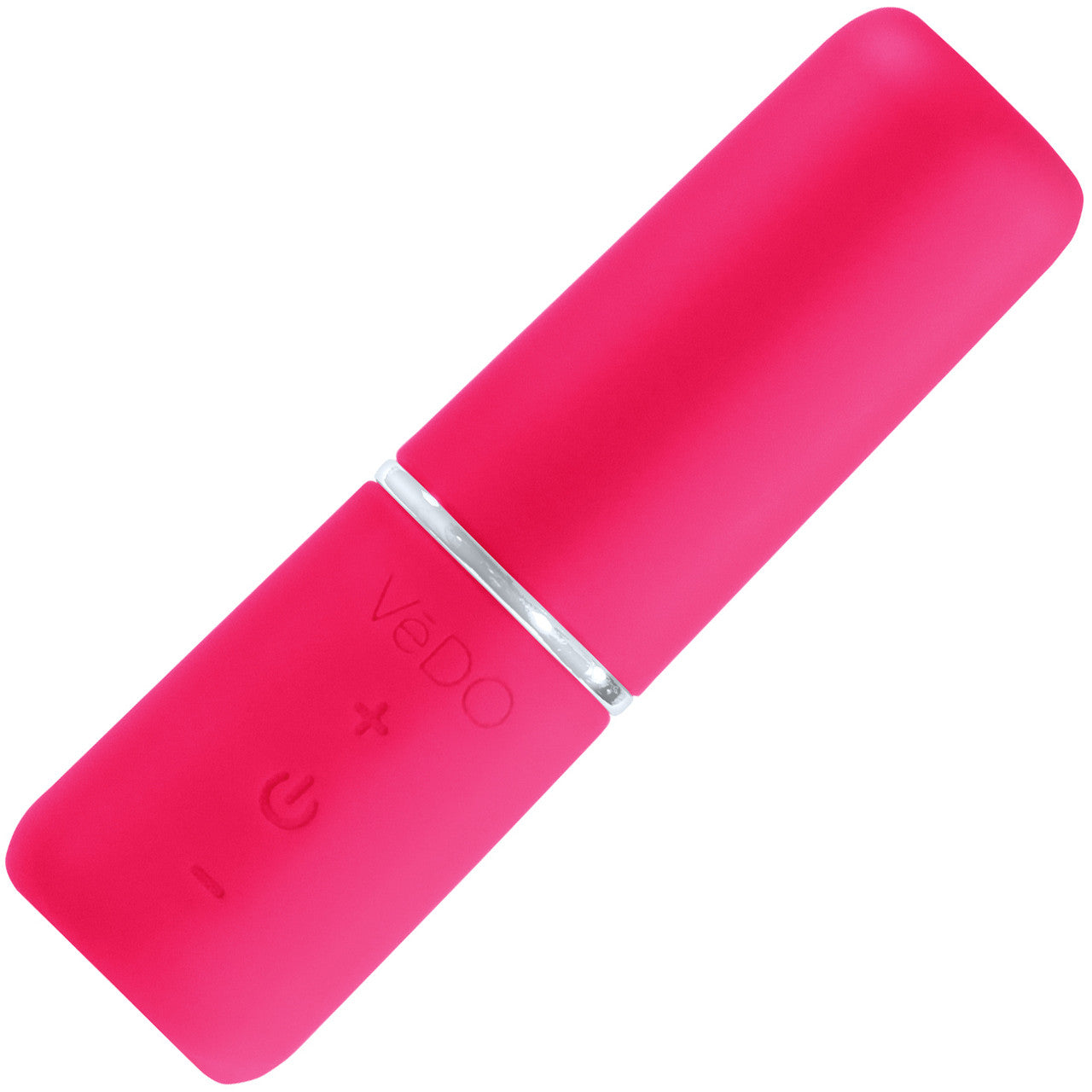 Retro Lipstick Rechargeable Waterproof Silicone Bullet Vibrator By VeDO - Foxy Pink