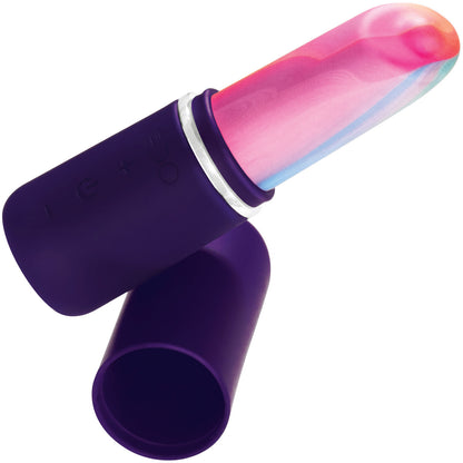 Retro Lipstick Rechargeable Waterproof Silicone Bullet Vibrator By VeDO - Deep Purple