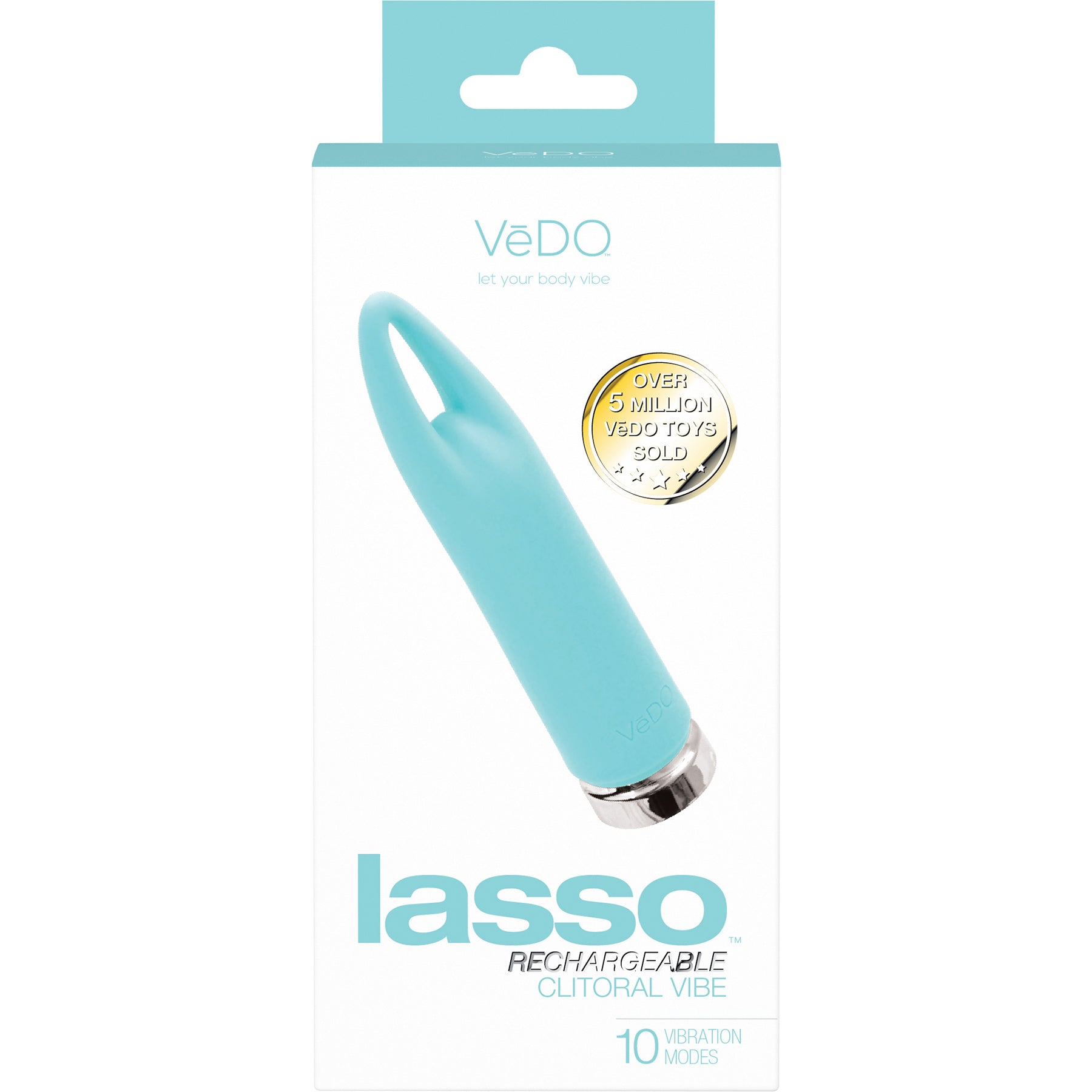 LASSO Rechargeable Waterproof Silicone Clitoral Vibrator By VeDO - Tease Me Turquoise