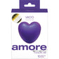 Amore Pleasure Vibe Silicone Heart Shaped Rechargeable Clitoral Stimulator By VeDO - Purple