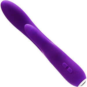 ROCKIE 12 Function Rechargeable Silicone Rabbit Style Vibrator By VeDO - Indigo