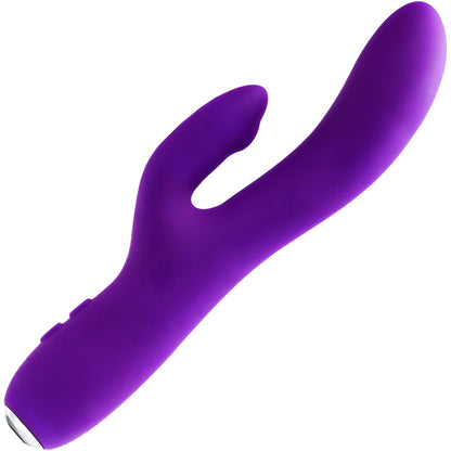 ROCKIE 12 Function Rechargeable Silicone Rabbit Style Vibrator By VeDO - Indigo