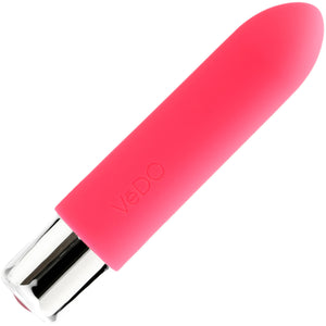 BAM MINI Rechargeable Bullet Silicone Vibrator by VeDO - Pink