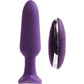 Bump Plus Silicone Rechargeable Vibrating Butt Plug With Remote by VeDO - Purple
