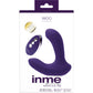 INME Rechargeable Silicone Dual Vibrator With Remote By VeDO - Deep Purple