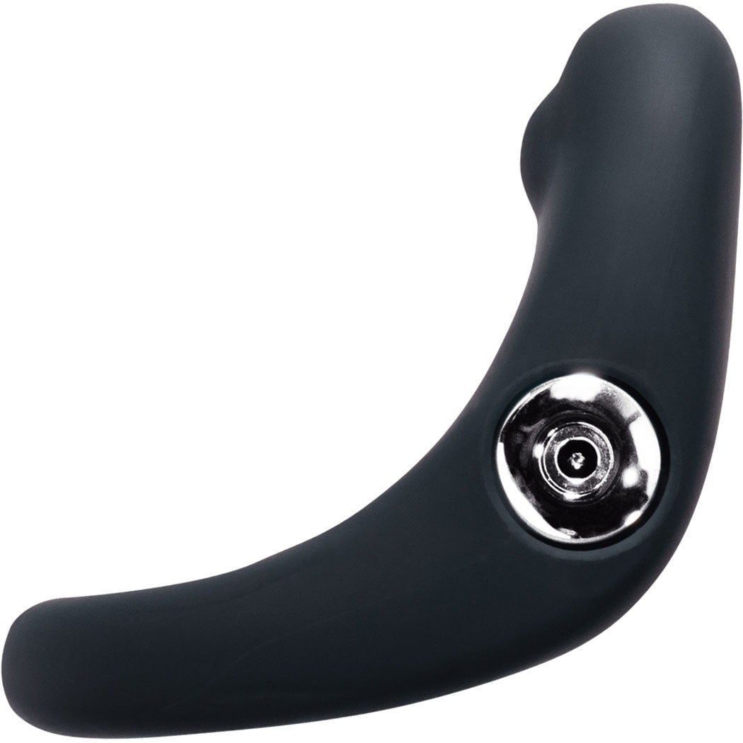 Rev Silicone Rechargeable Waterproof Vibrating Cock Ring By VeDO - Just Black