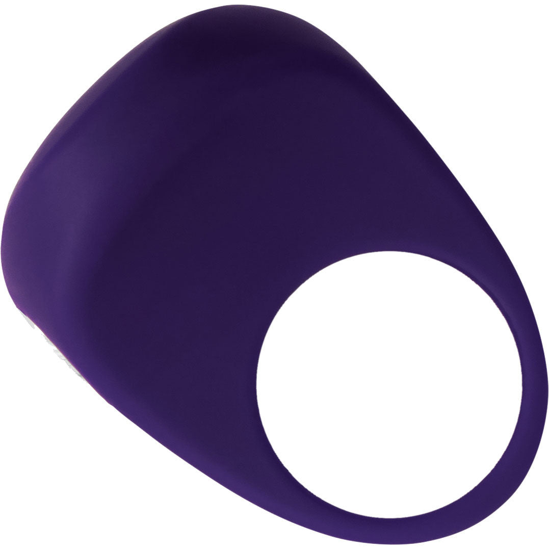 Driver Silicone Rechargeable Waterproof Vibrating Cock Ring By VeDO - Deep Purple