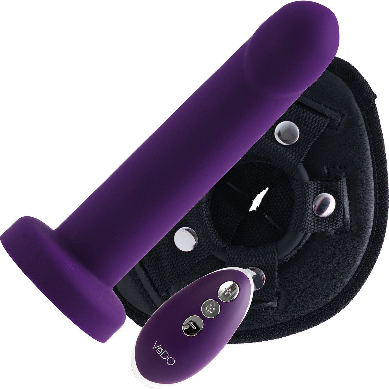 VeDO Silicone Vibrating Strap On - Purple VeDO Silicone Vibrating Strap On - Purple