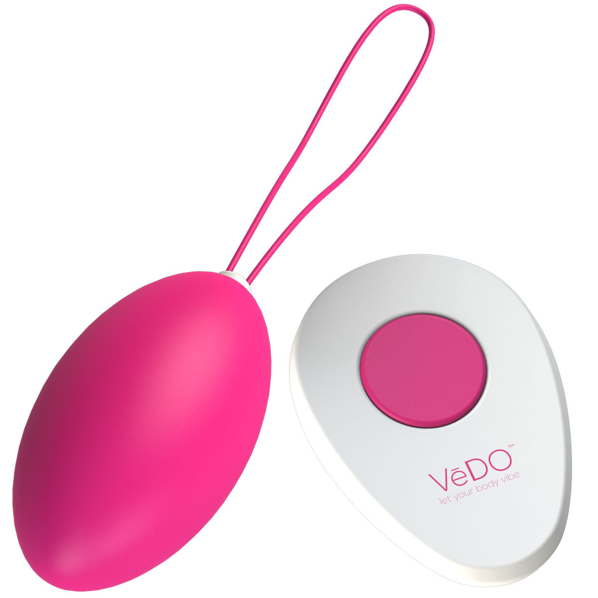 Peach Remote Vibrating Egg by VeDO - Foxy Pink