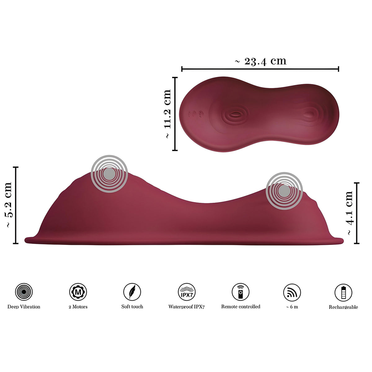 VibePad Intense 2 Premium Silicone Grinding Vibrator With Remote