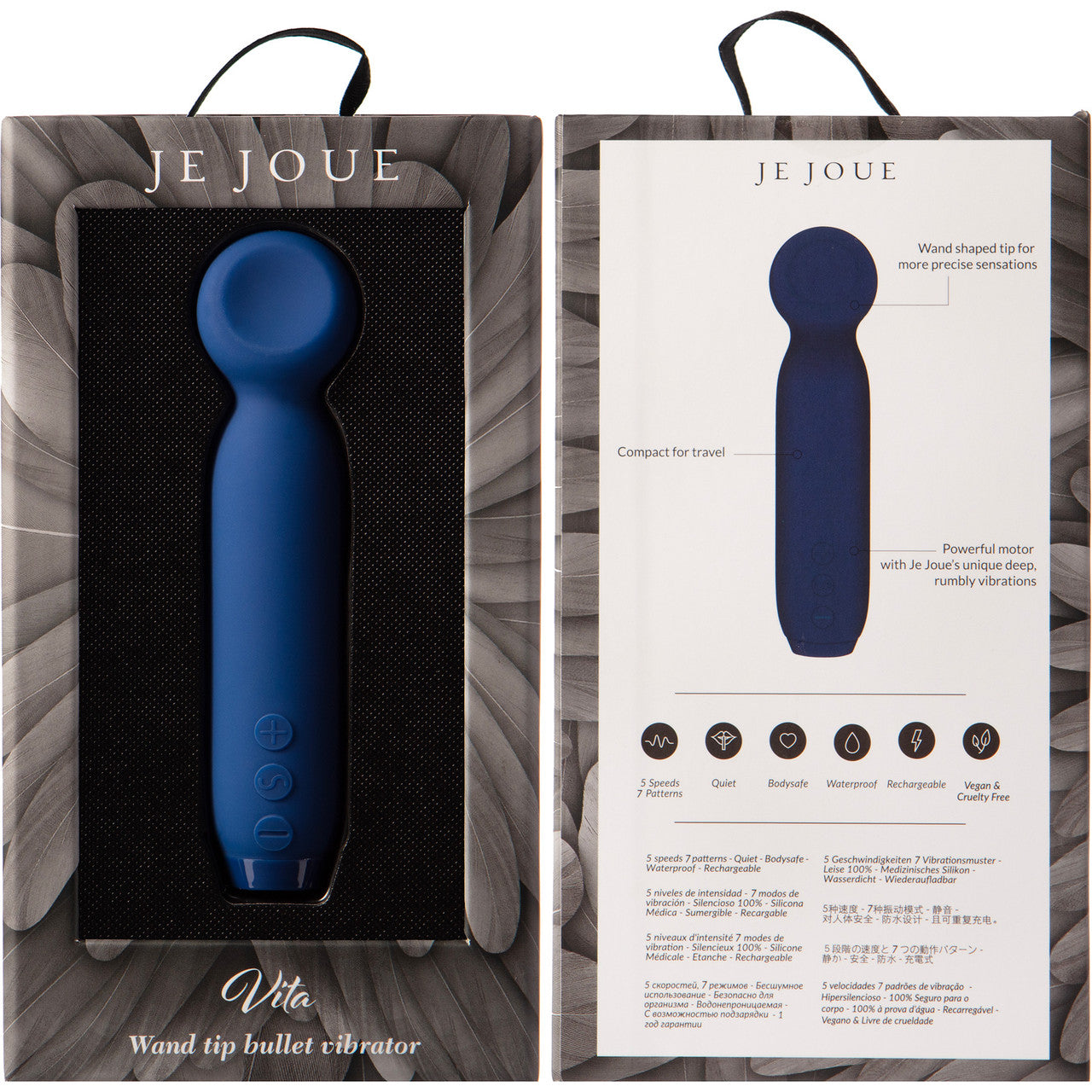 Je Joue Vita Waterproof Rechargeable Silicone Bullet Vibrator - Cobalt Blue