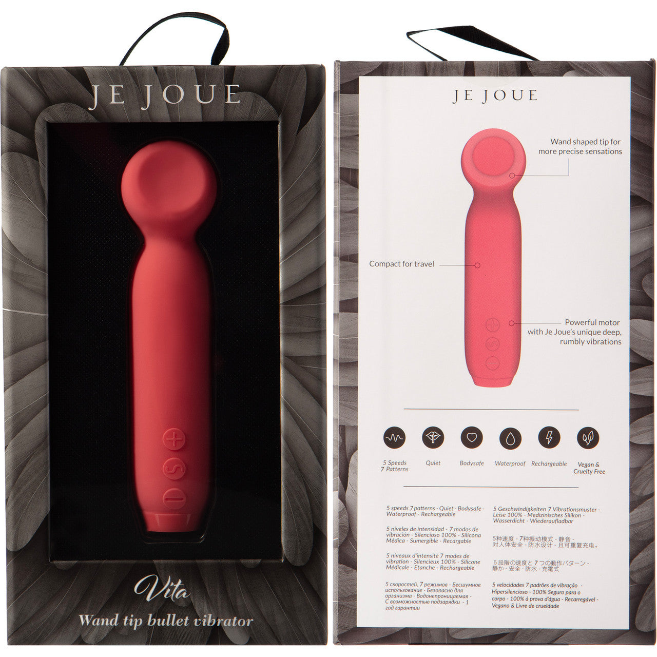 Je Joue Vita Waterproof Rechargeable Silicone Bullet Vibrator - Watermelon Pink