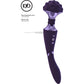 Vive Double Action Rechargeable Silicone Bendable Massaging Wand - Purple