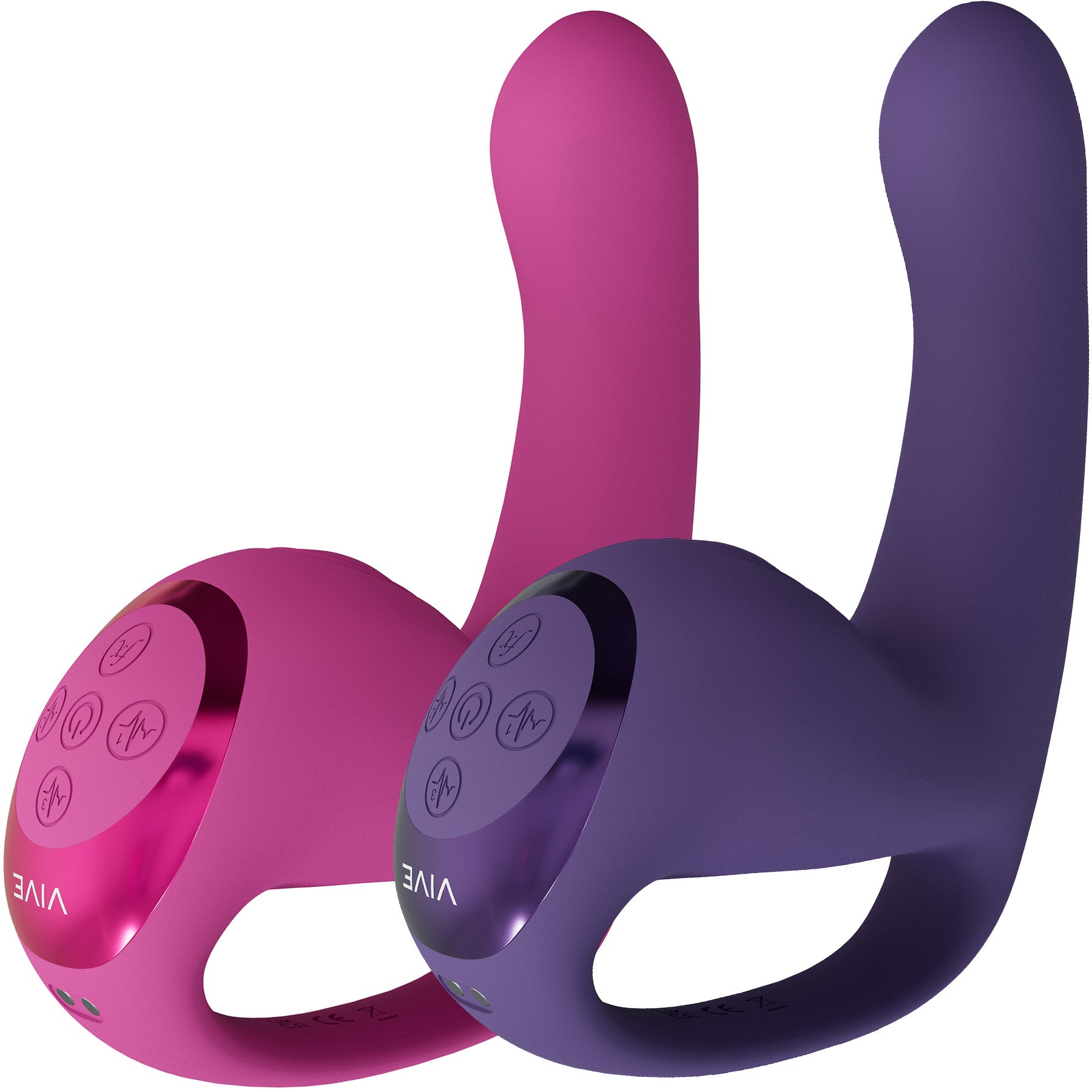 Vive Riko Rechargeable Silicone Triple Thumper Vibrator With Finger Motion