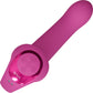 Vive Riko Rechargeable Silicone Triple Thumper Vibrator With Finger Motion - Pink