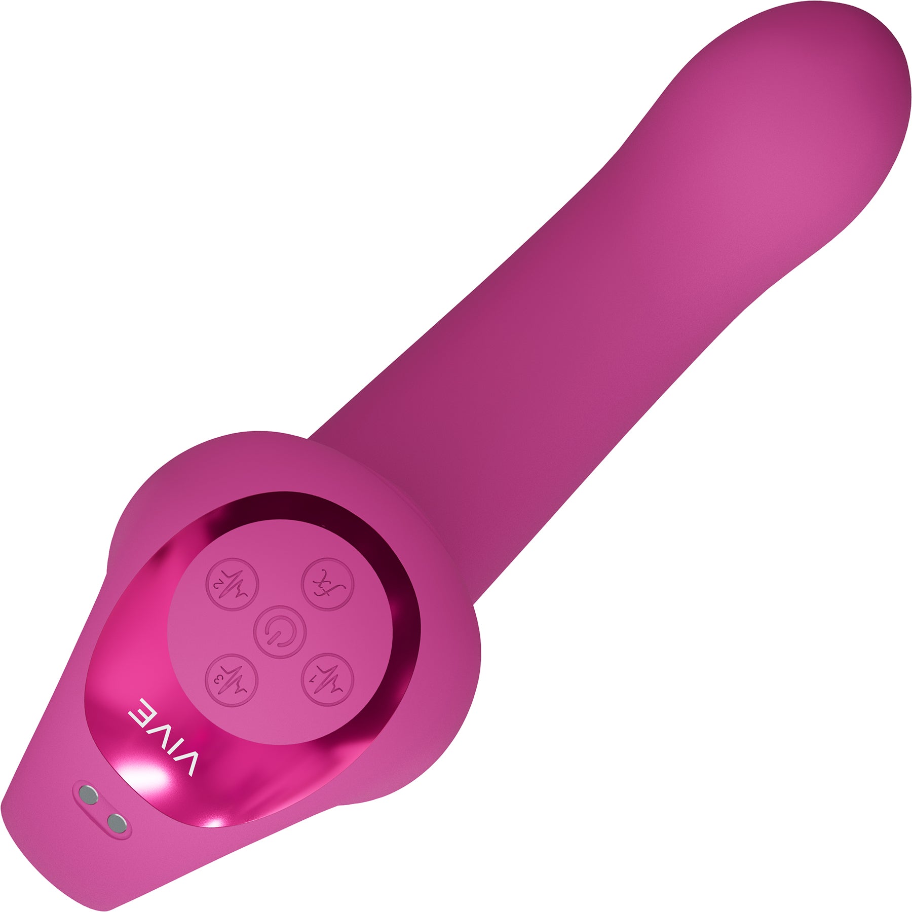 Vive Riko Rechargeable Silicone Triple Thumper Vibrator With Finger Motion - Pink