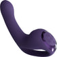 Vive Riko Rechargeable Silicone Triple Thumper Vibrator With Finger Motion - Purple