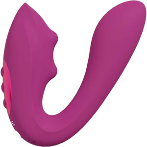 Vive Yuki Rechargeable Dual Motor Dual Stimulation Vibrator With Massaging Beads - Pink