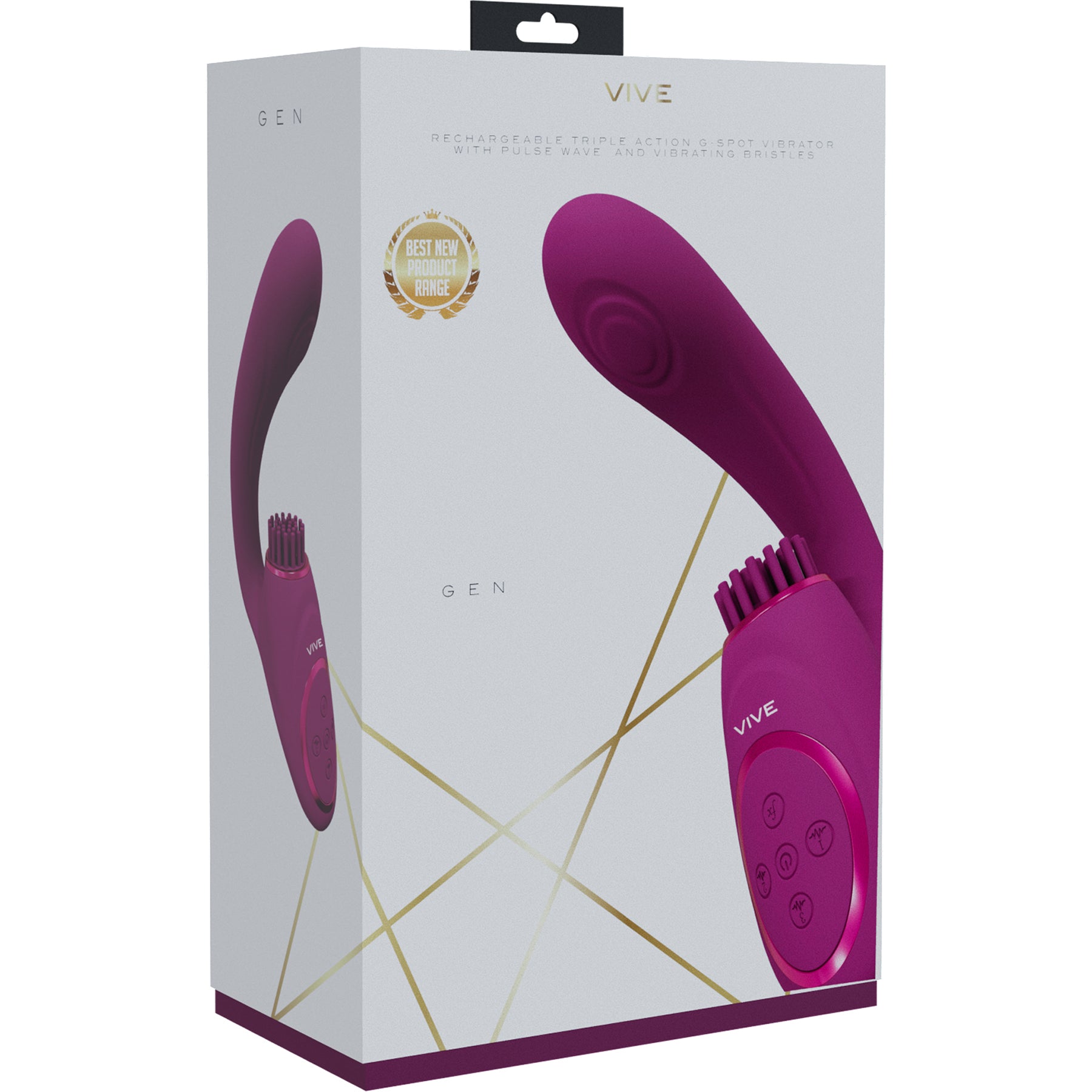 Vive GEN Rechargeable Silicone Triple Motor Dual Stimulation Vibrator Vive GEN Rechargeable Silicone Triple Motor Dual Stimulation Vibrator