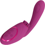 Vive GEN Rechargeable Silicone Triple Motor Dual Stimulation Vibrator With Pulse Wave - Pink