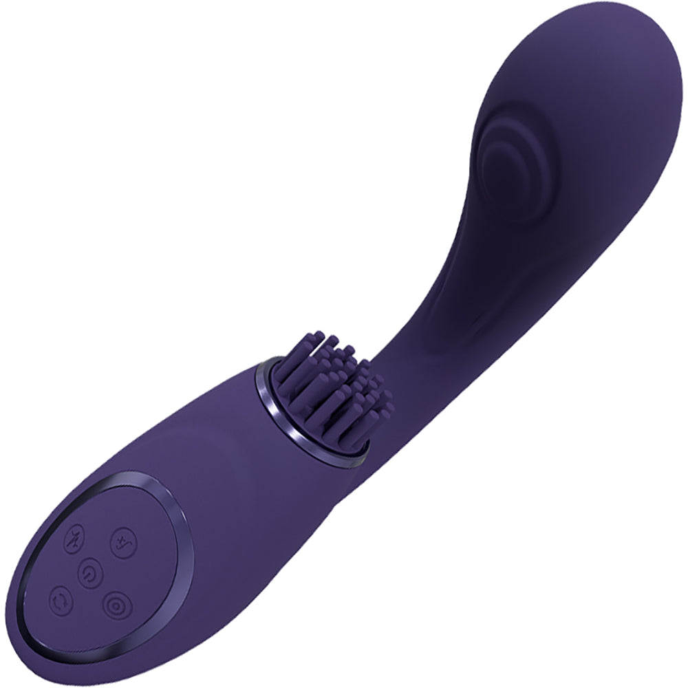 Vive GEN Rechargeable Silicone Triple Motor Dual Stimulation Vibrator With Pulse Wave - Purple