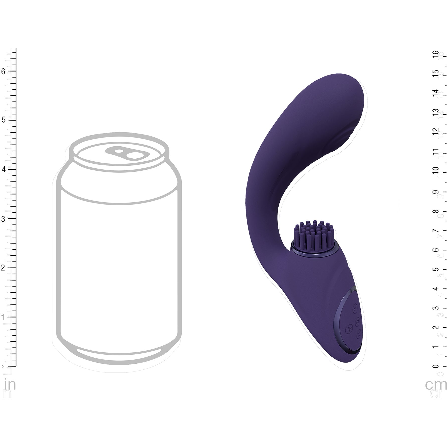 Vive GEN Rechargeable Silicone Triple Motor Dual Stimulation Vibrator With Pulse Wave - Purple