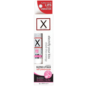 X On the Lips Buzzing Lip Balm with Pheromones by Sensuva .075 fl oz - Buzzing Bubble Gum