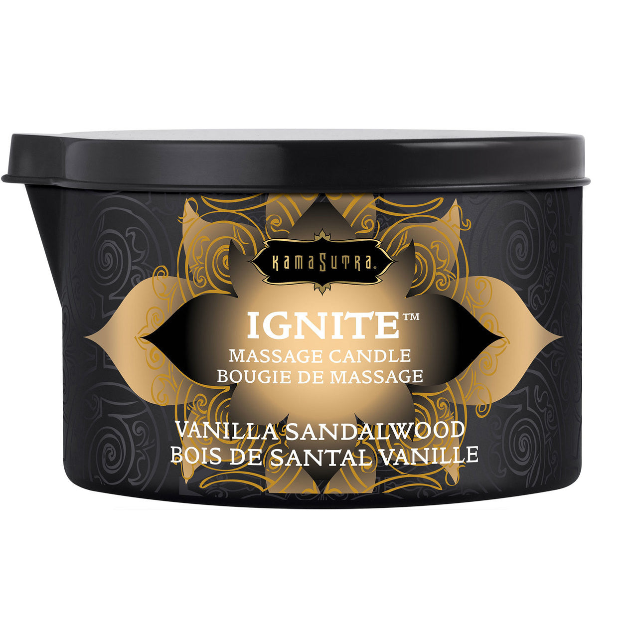 Kama Sutra Ignite Massage Oil Candle - Vanilla Sandalwood - 6 oz