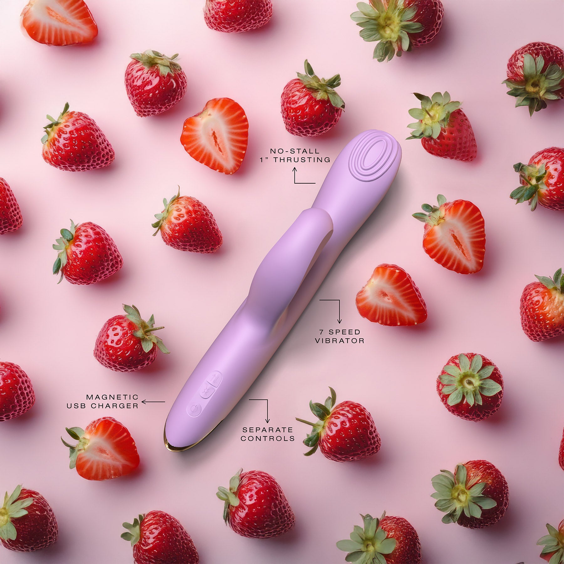 Velvet Thruster VL100 Rabbit Thrusting Dual Stimulation Silicone Vibrator 