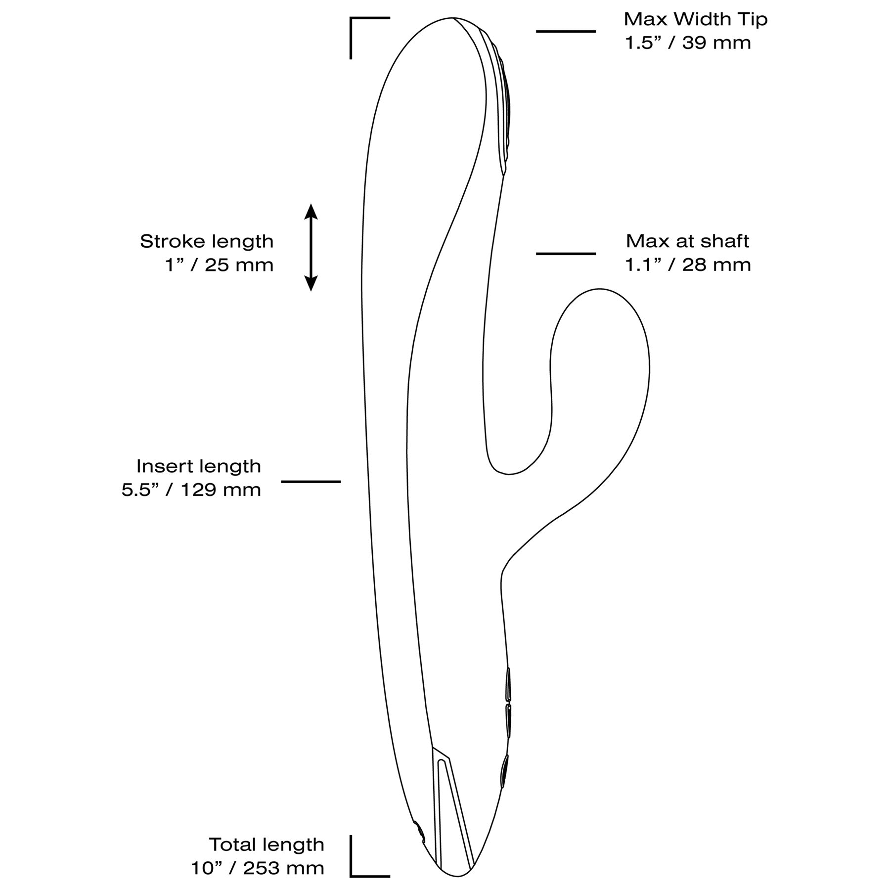Velvet Thruster VL100 Rabbit Thrusting Dual Stimulation Silicone Vibrator 