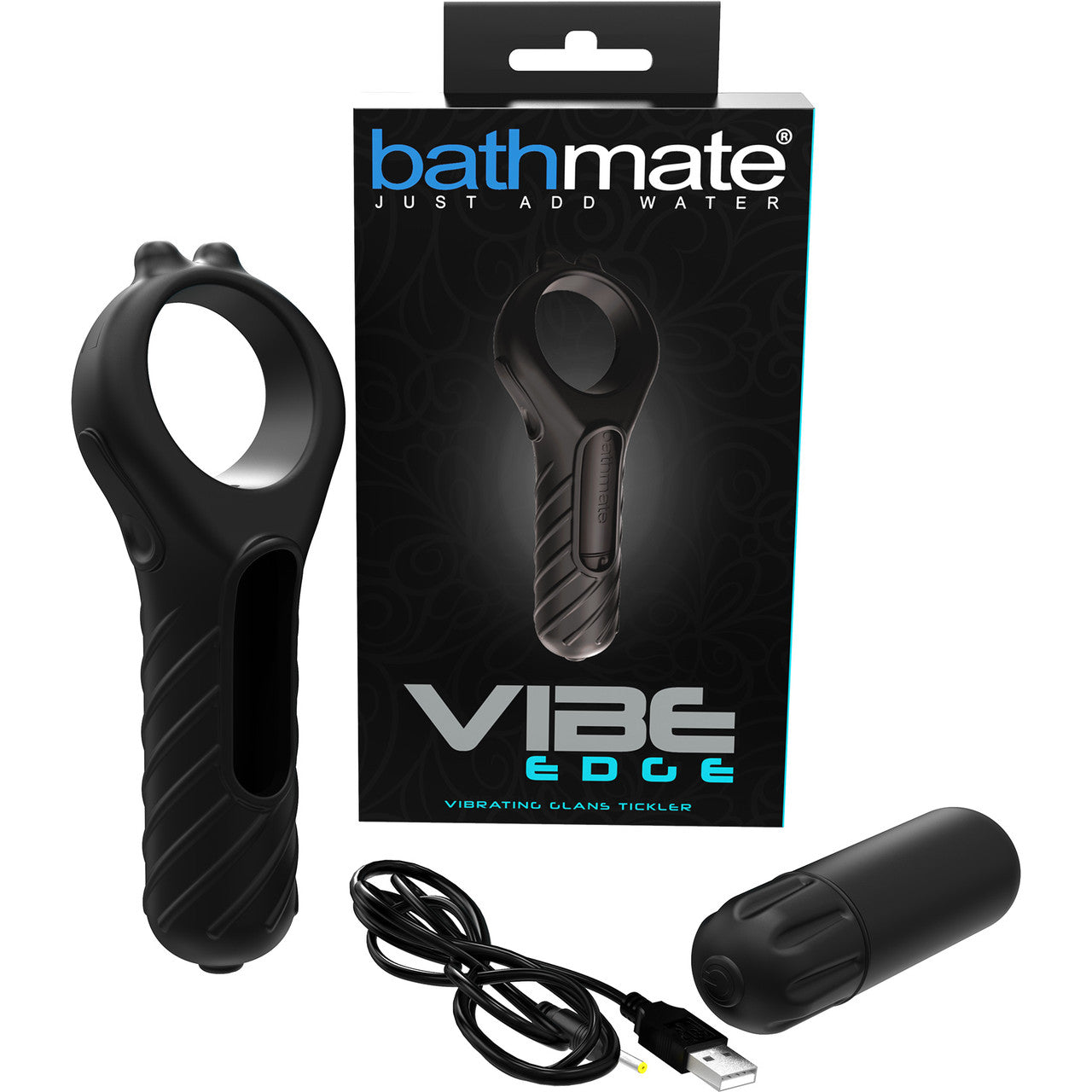 Bathmate Vibe Edge Rechargeable Bullet With Silicone Ring Sleeve