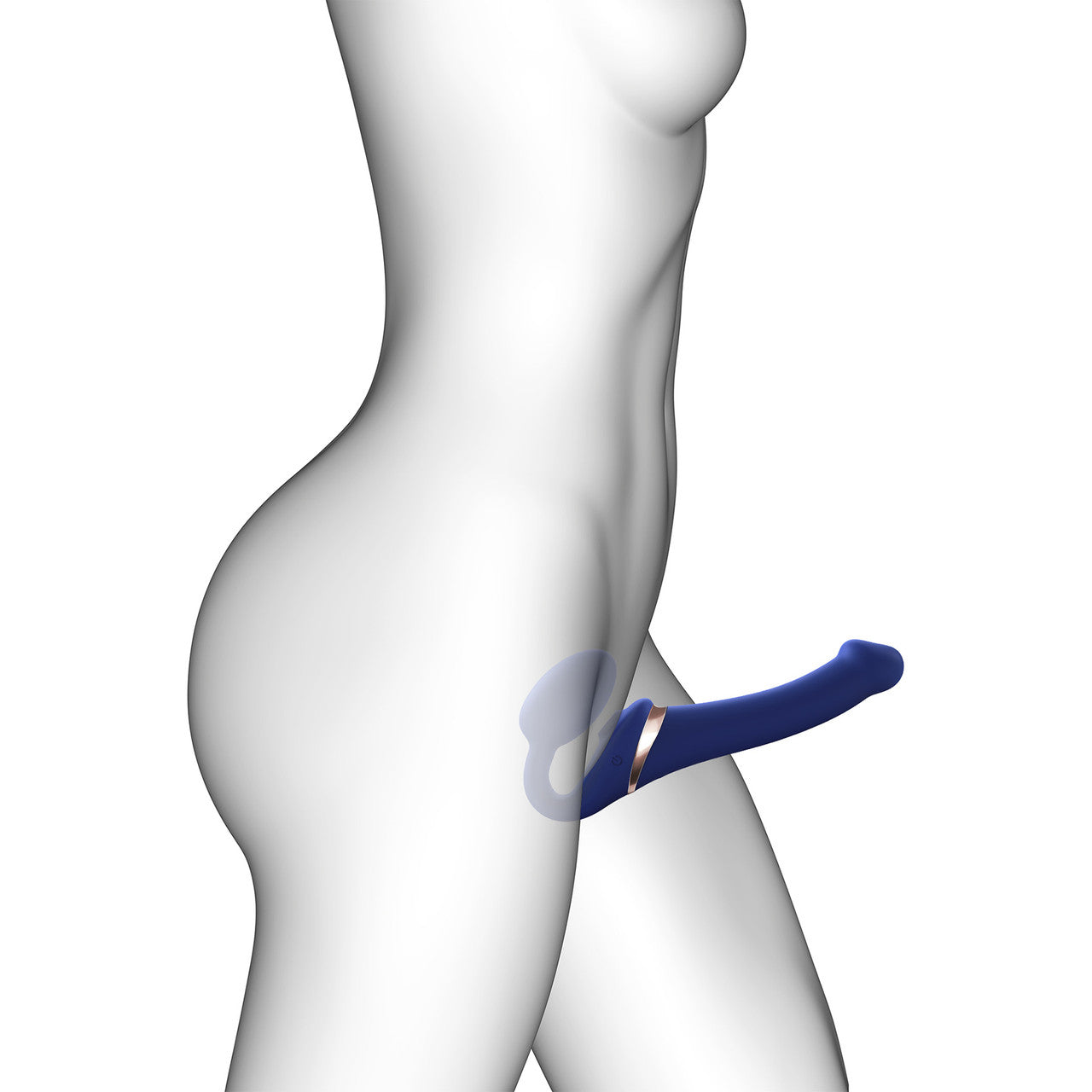 Vibrating Strapless Strap-On - Night Blue Vibrating Strapless Strap-On - Night Blue