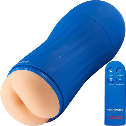 Maxtasy Vibration Master+ Rechargeable Vibrating Penis Masturbator With Remote - Vanilla