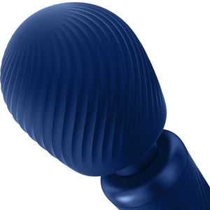 Fun Factory VIM Silicone Rechargeable Vibrating Weighted Rumble Wand - Midnight Blue