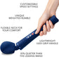 Fun Factory VIM Silicone Rechargeable Vibrating Weighted Rumble Wand - Midnight Blue