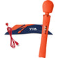 Fun Factory VIM Silicone Rechargeable Vibrating Weighted Rumble Wand - Sunrise Orange