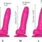Strap-on-Me Sliding Skin Dual Density Silicone Suction Cup Realistic Dildo - Measurements