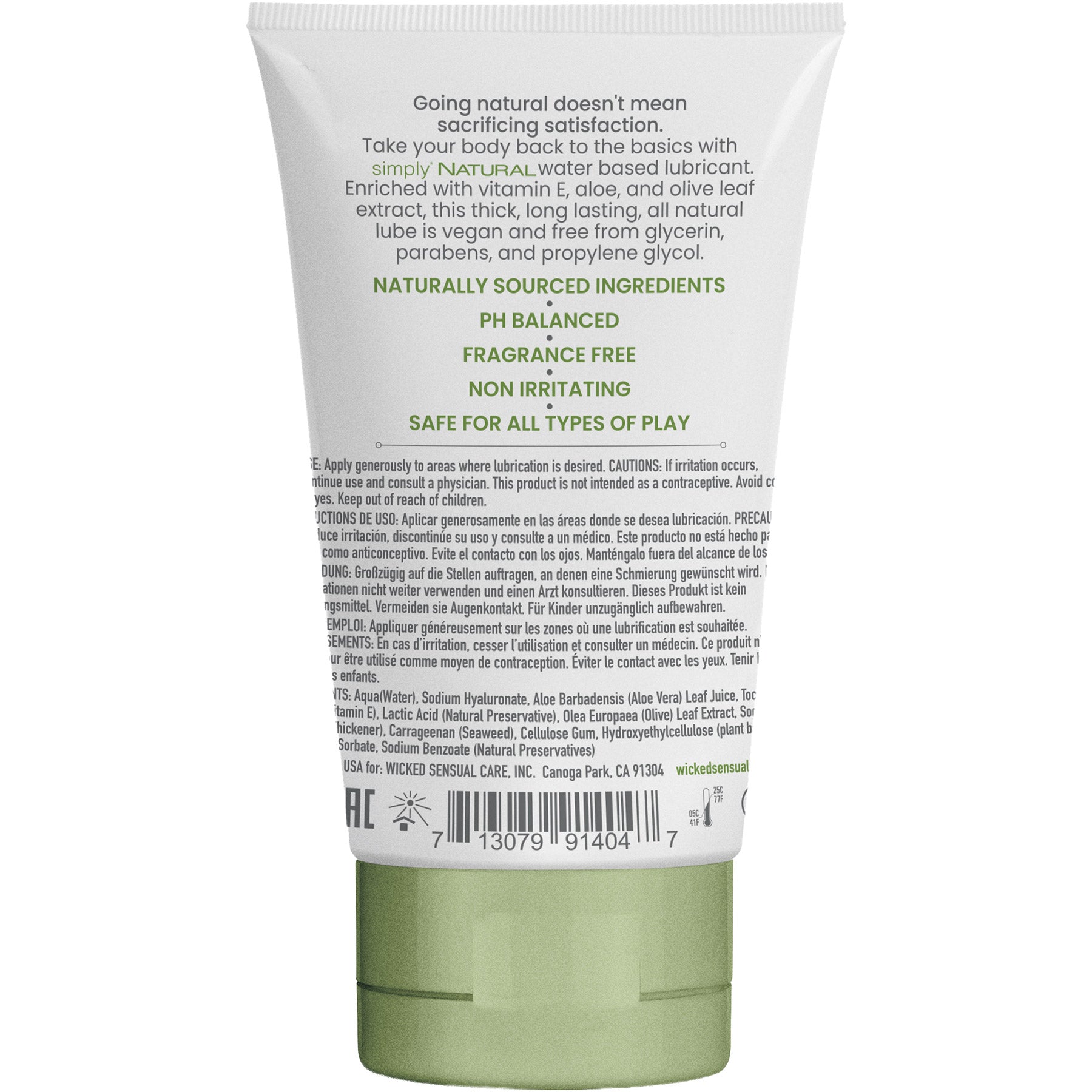 Wicked Simply® Natural Water-Based Gel Intimate Lubricant 4 fl oz