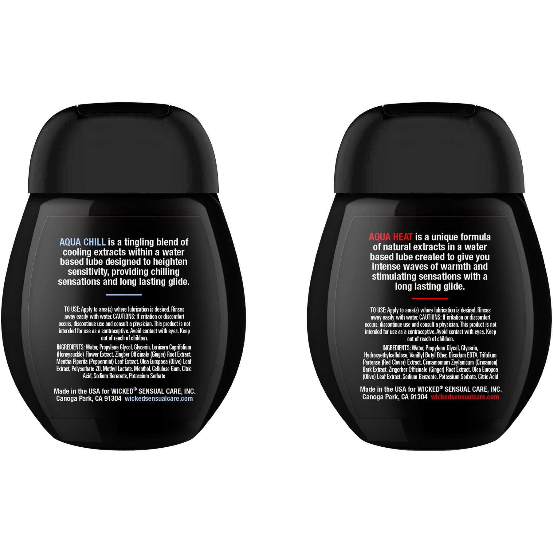 Wicked Sensual Sensation Kit Aqua Heat + Chill Intimate Lubricant Kit