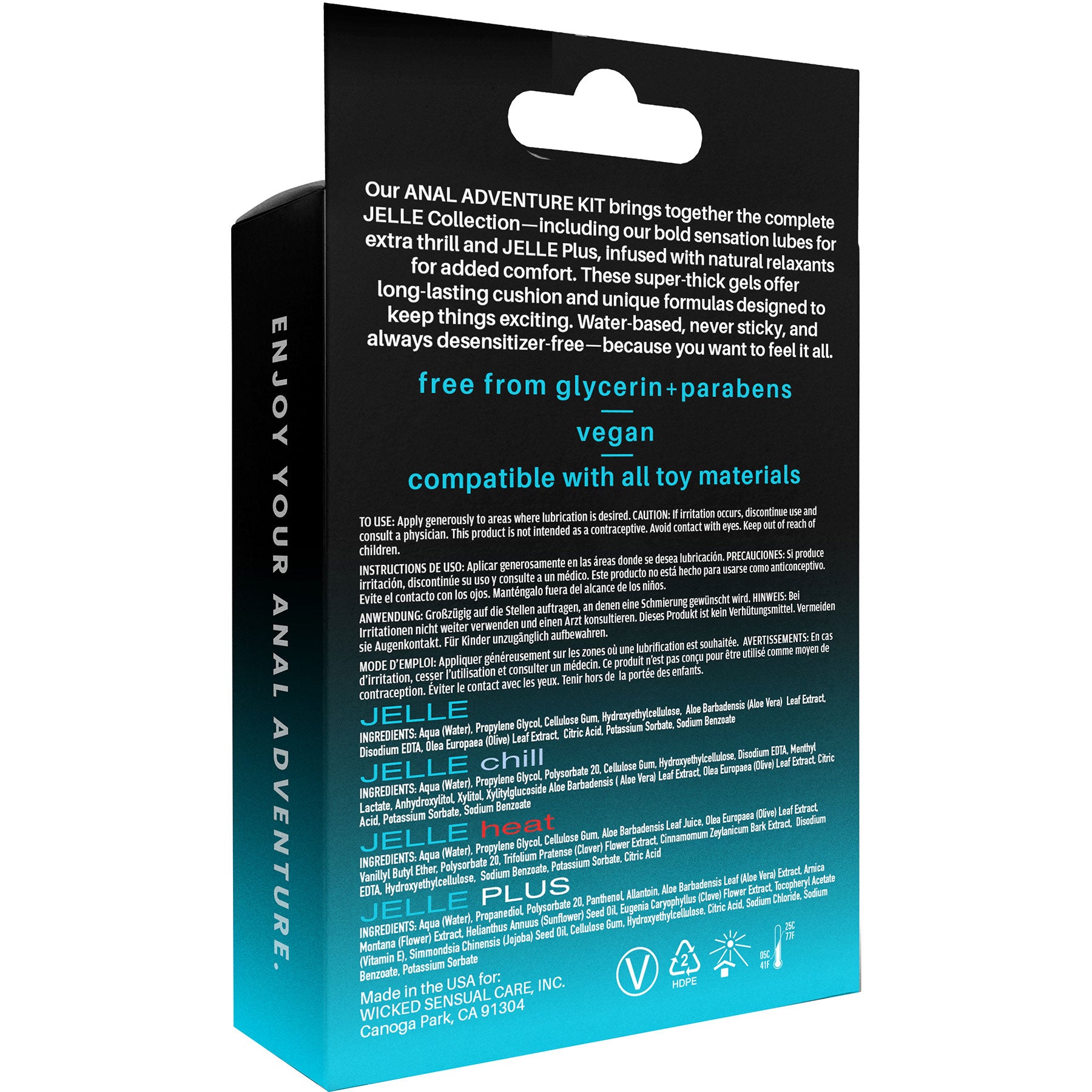 Wicked Sensual Anal Adventure Lube Kit With Four Formulas