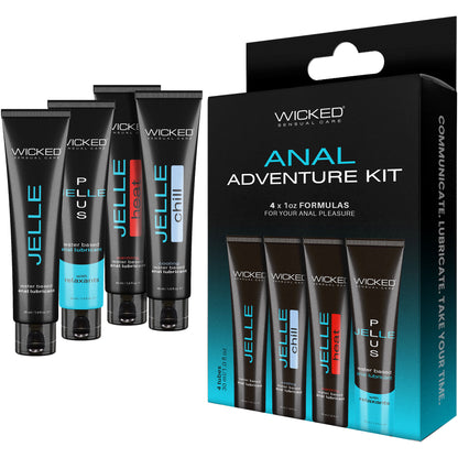 Wicked Sensual Anal Adventure Lube Kit With Four Formulas