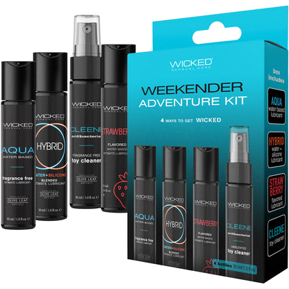 Wicked Sensual Weekender Adventure Lube Variety Kit With Four Formulas