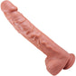 The Wizard 10 Inch Silicone Realistic Dildo With Balls & Suction Cup Base By Fukena - Vanilla