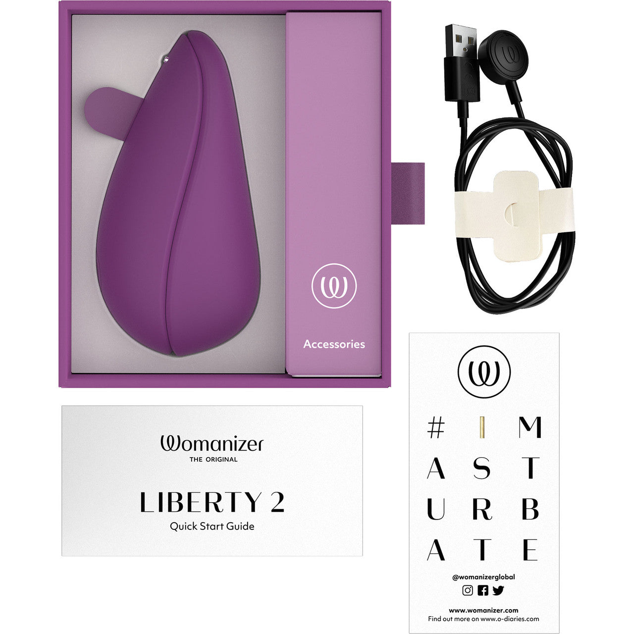 Womanizer Liberty 2 Pleasure Air Clitoral Stimulator - Purple